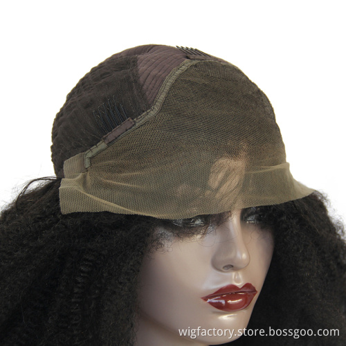Wholesale wigs virgin hair vendor,180 density lace frontal wigs human hair curly, 4c afro kinky curly human hair lace front wigs
